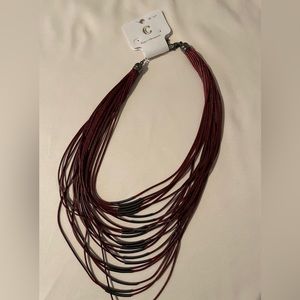 Charming Charlie New Necklace color wine